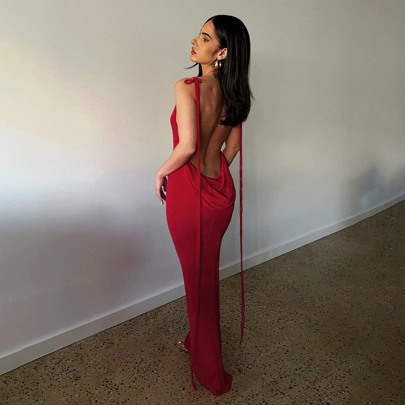 Eaksone - Serenity Backless Maxi Dress
