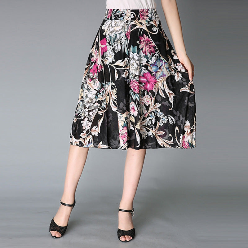 Eaksone - Women's Vintage Style Wide Leg Culottes