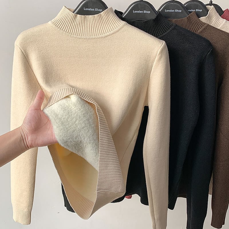 Eaksone - Winter fleece thick knitted bottoming shirt