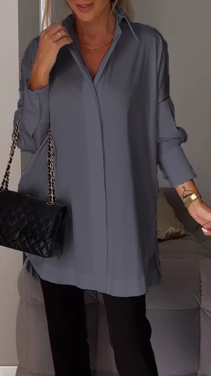 Eaksone - Lapel Slit Shirt