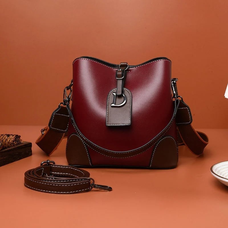 Eaksone - Genuine Leather Niche Women's Shoulder Bag