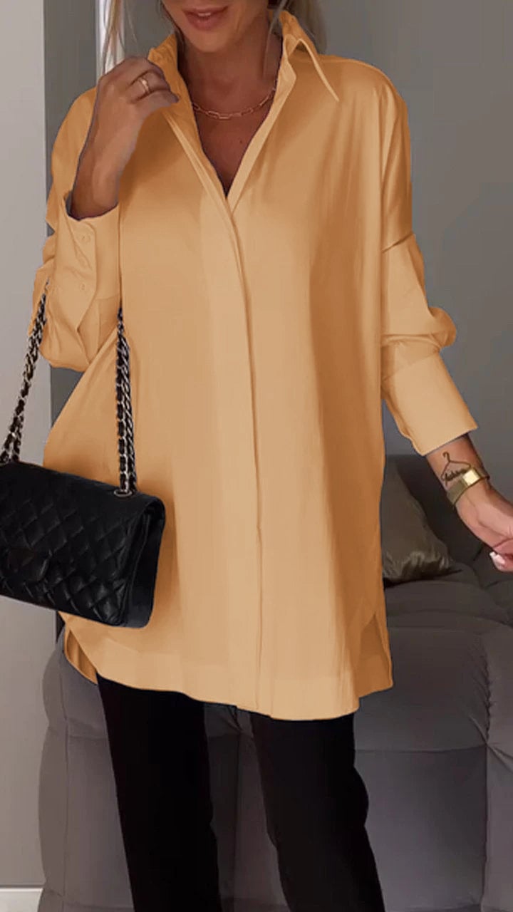 Eaksone - Lapel Slit Shirt