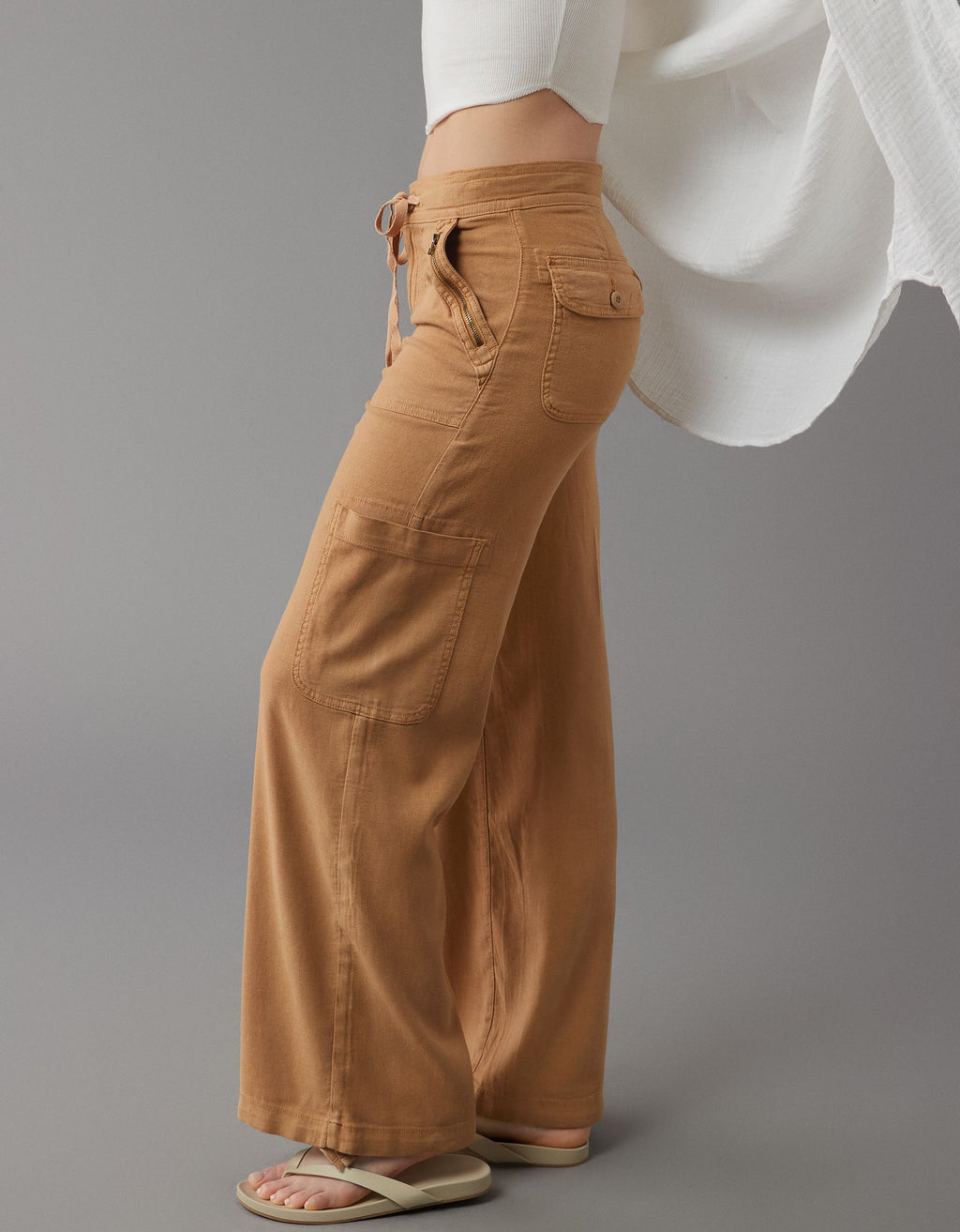 Eaksone - Linen-blend wide-leg overalls