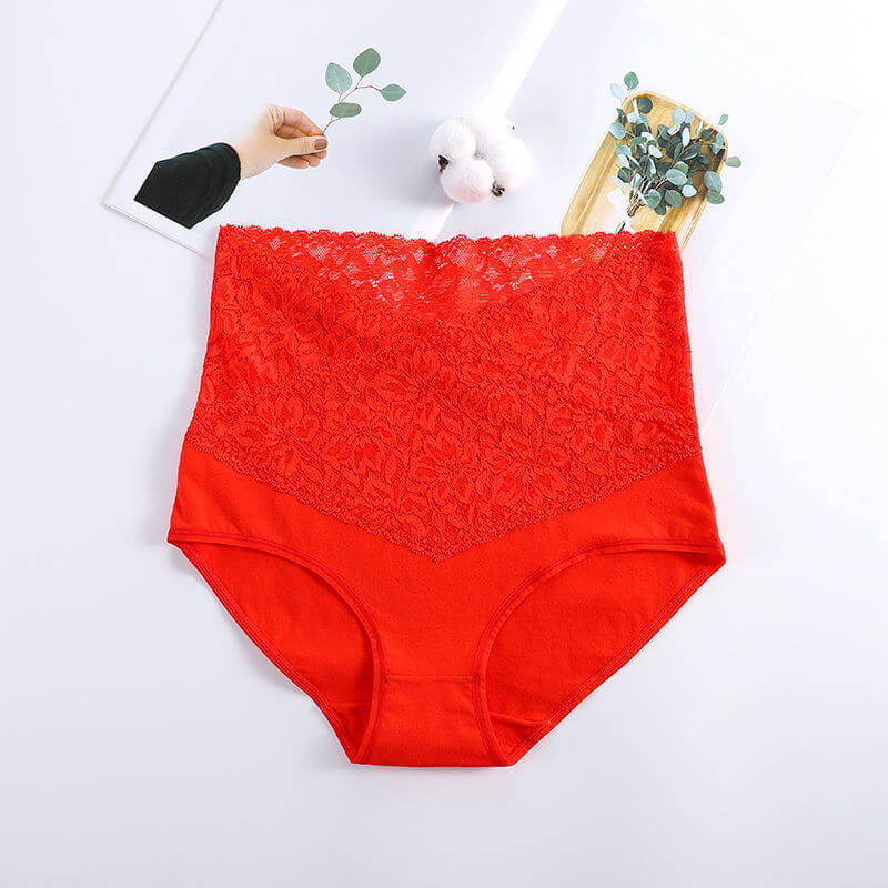 Eaksone - Ladies high waist cotton lace panties