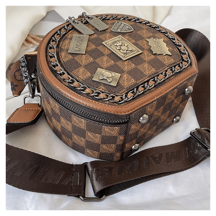Eaksone - vintage bear badge print bags