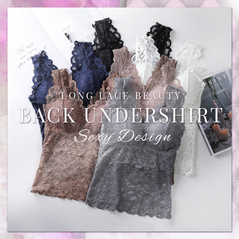 Eaksone - Long Lace Beauty Back Undershirt