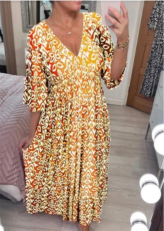 Eaksone - V-neck floral dress