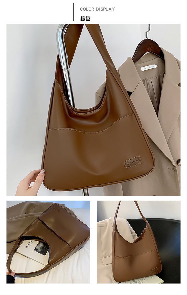 Eaksone - Simple PU leather tote bag