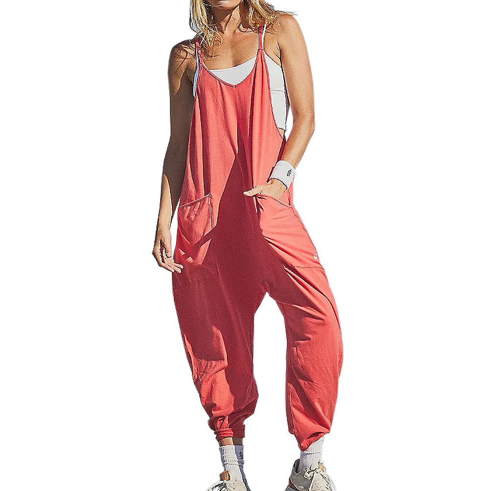 Eaksone - Wide Leg Jumpsuit with Pockets