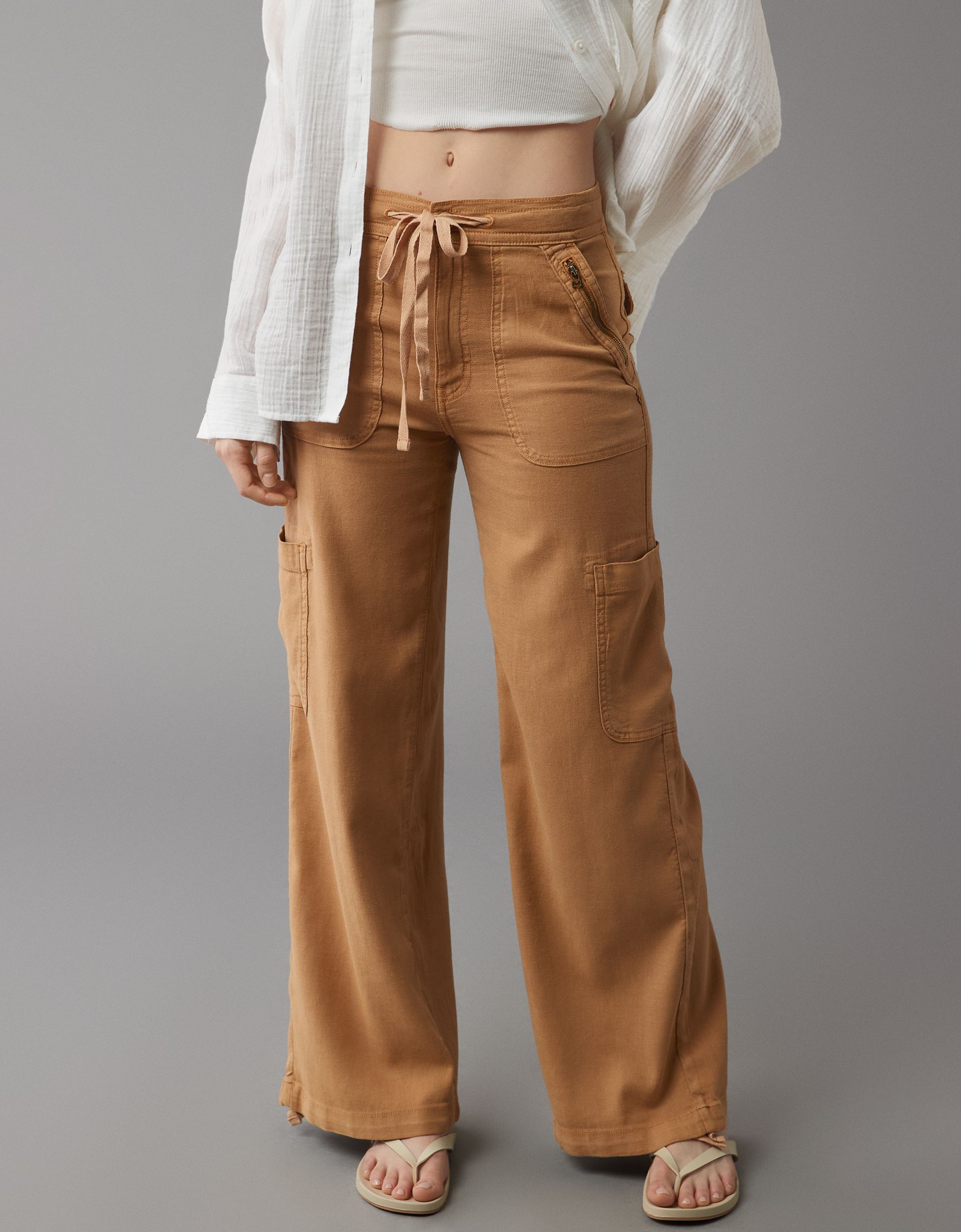 Eaksone - Linen-blend wide-leg overalls