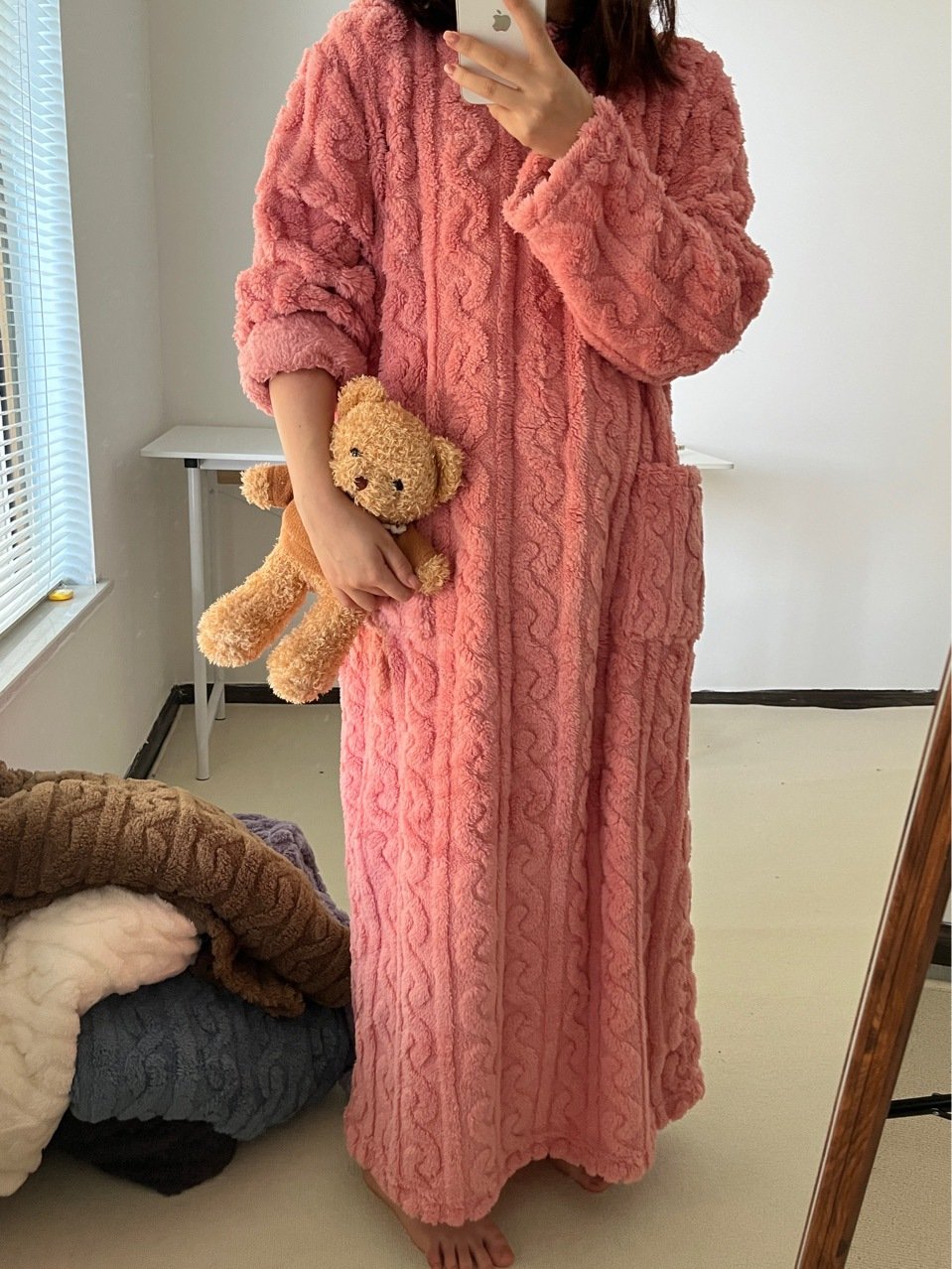 lusailstore - Women's Coral Fleece Nightgown