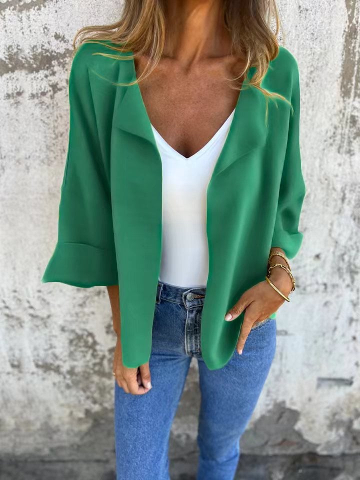 Eaksone - Casual Faux Suede Cardigan