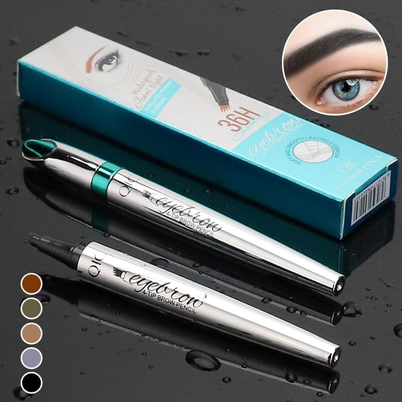 Eaksone - 3D Waterproof 4 Fork Tip Eyebrow Pencil