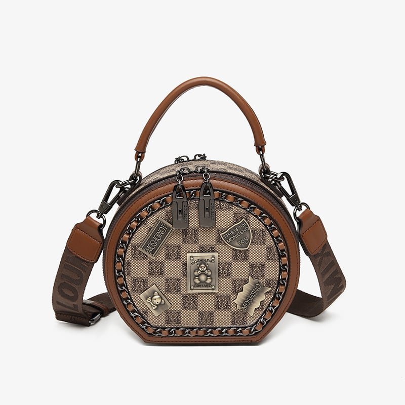Eaksone - vintage bear badge print bags