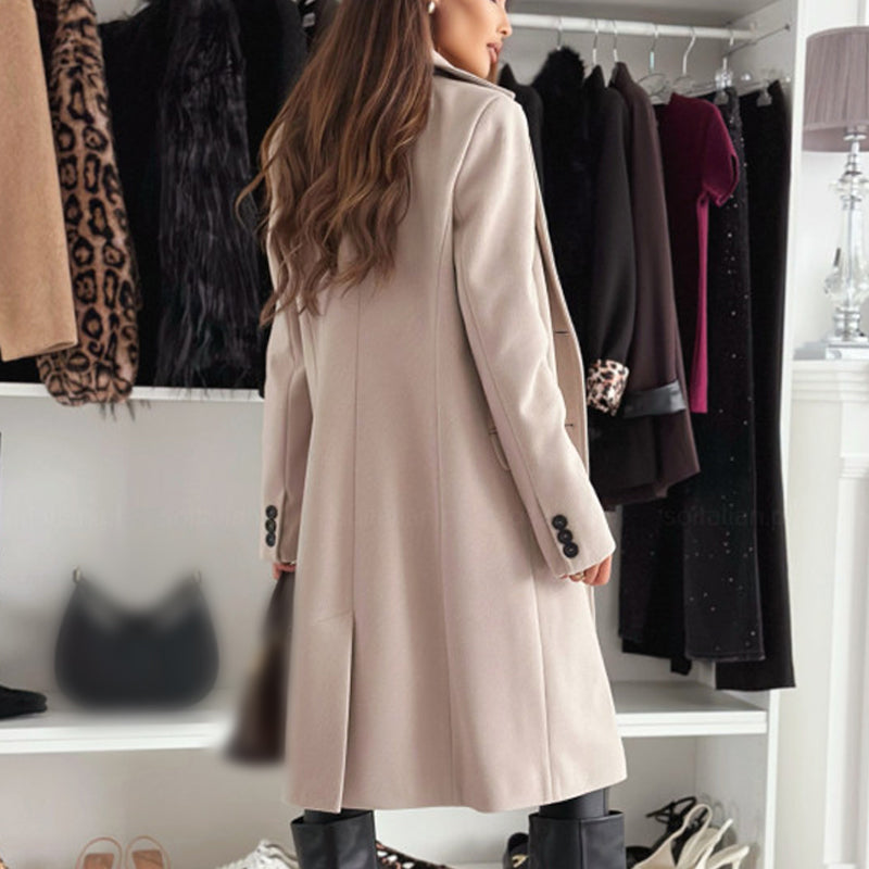 Eaksone - Women’s Elegant Tailored Long Coat