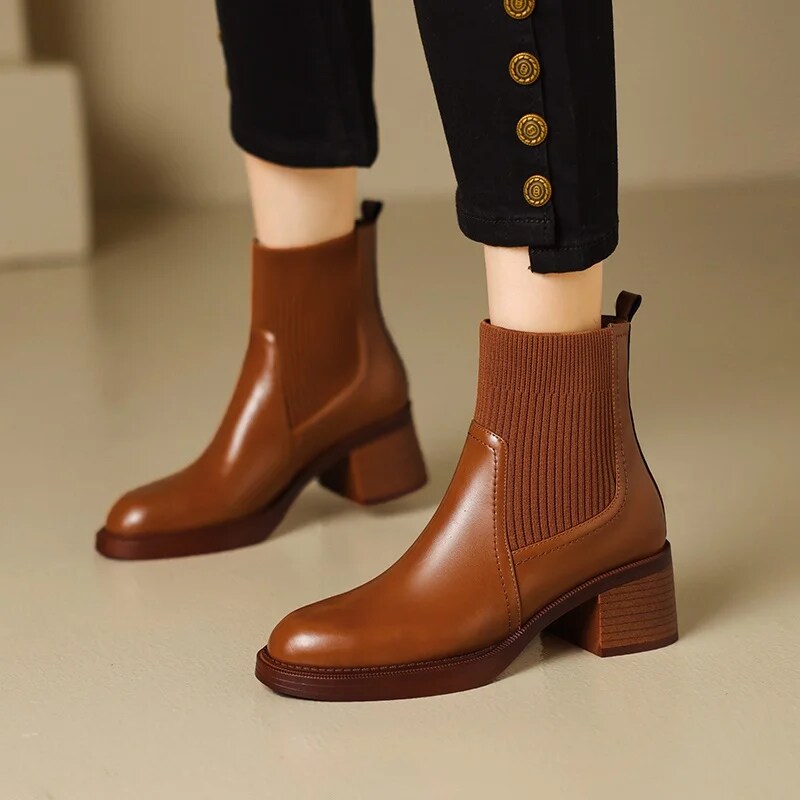 Eaksone - British style stretch slim fit sock boots