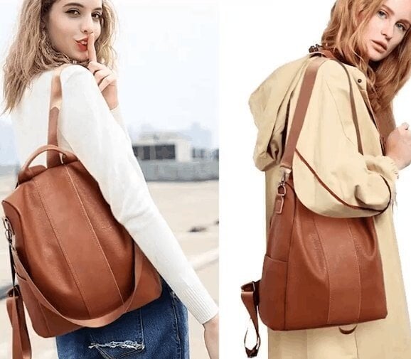 Eaksone - Limited Leather Ladies Anti-theft Backpack
