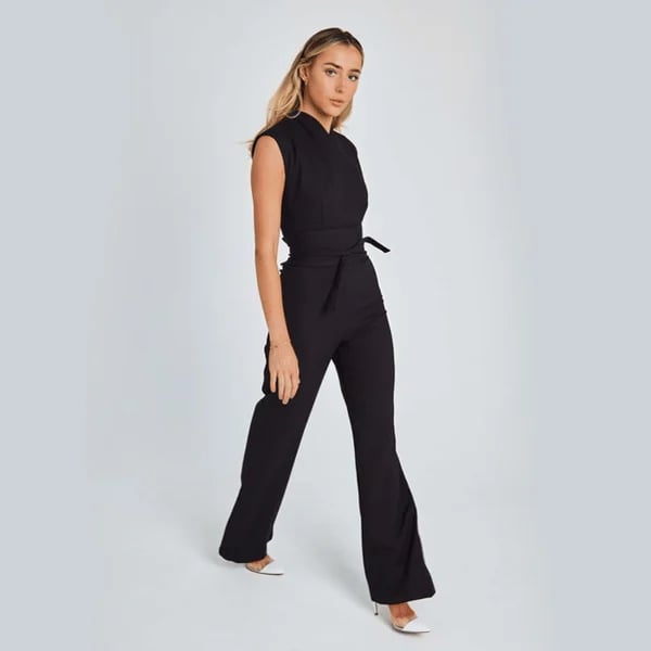 Eaksone - Women's Sleeveless Wide-Leg Jumpsuit