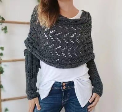 Eaksone - Knitted Wrap Shrugs For Women