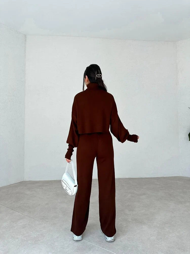 Eaksone - TURTLENECK GLOVE KNIT SUIT