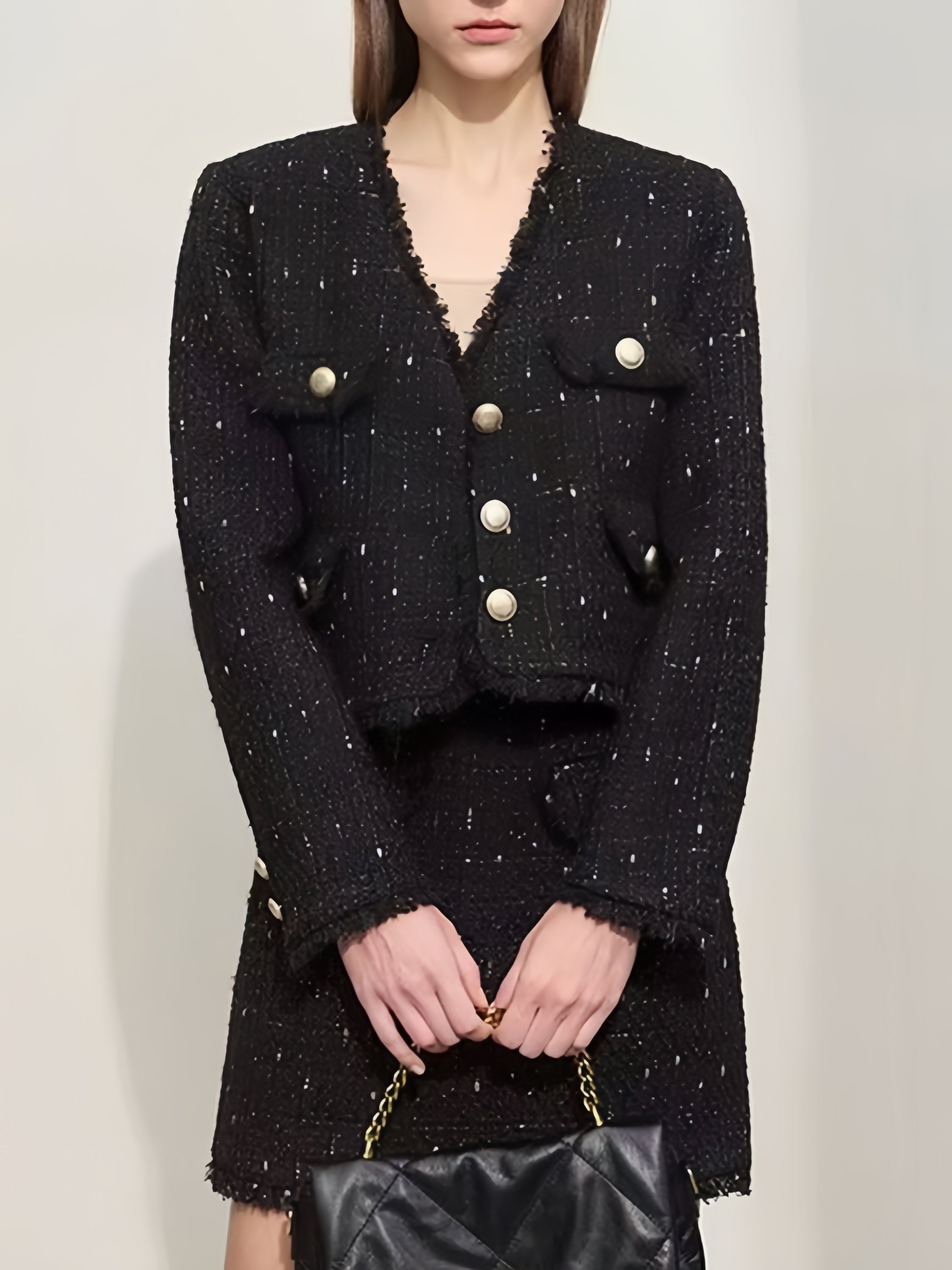 Elegant Floral Button Down Blazer Women's European Jacket and Mini Skirt Set