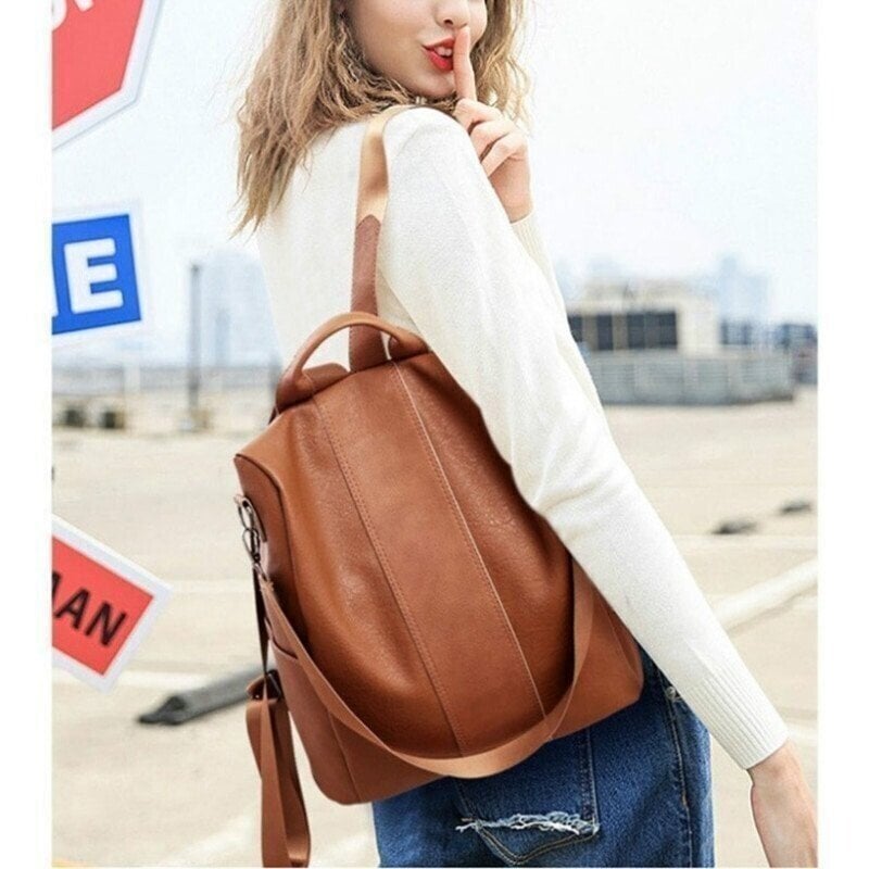 Eaksone - Limited Leather Ladies Anti-theft Backpack