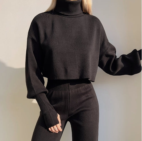 Eaksone - TURTLENECK GLOVE KNIT SUIT
