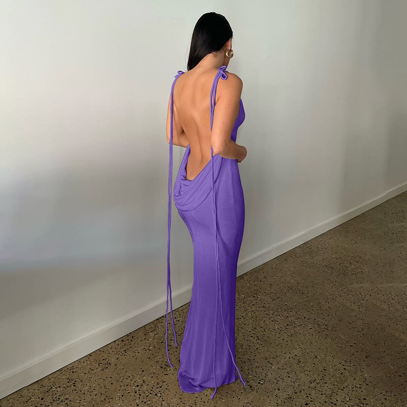 Eaksone - Serenity Backless Maxi Dress