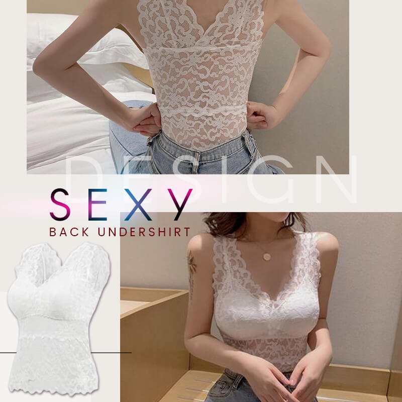 Eaksone - Long Lace Beauty Back Undershirt