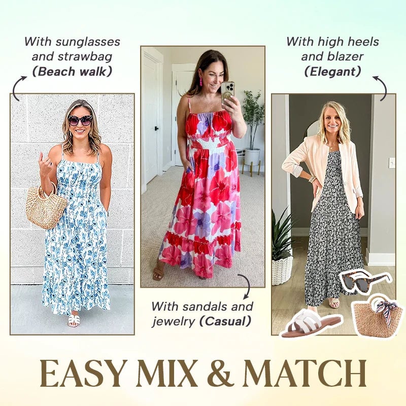 Eaksone - Floral Cami Maxi Dress