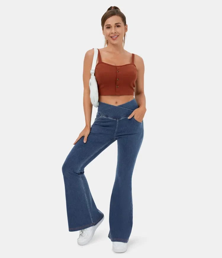 Eaksone - high waist flare jeans