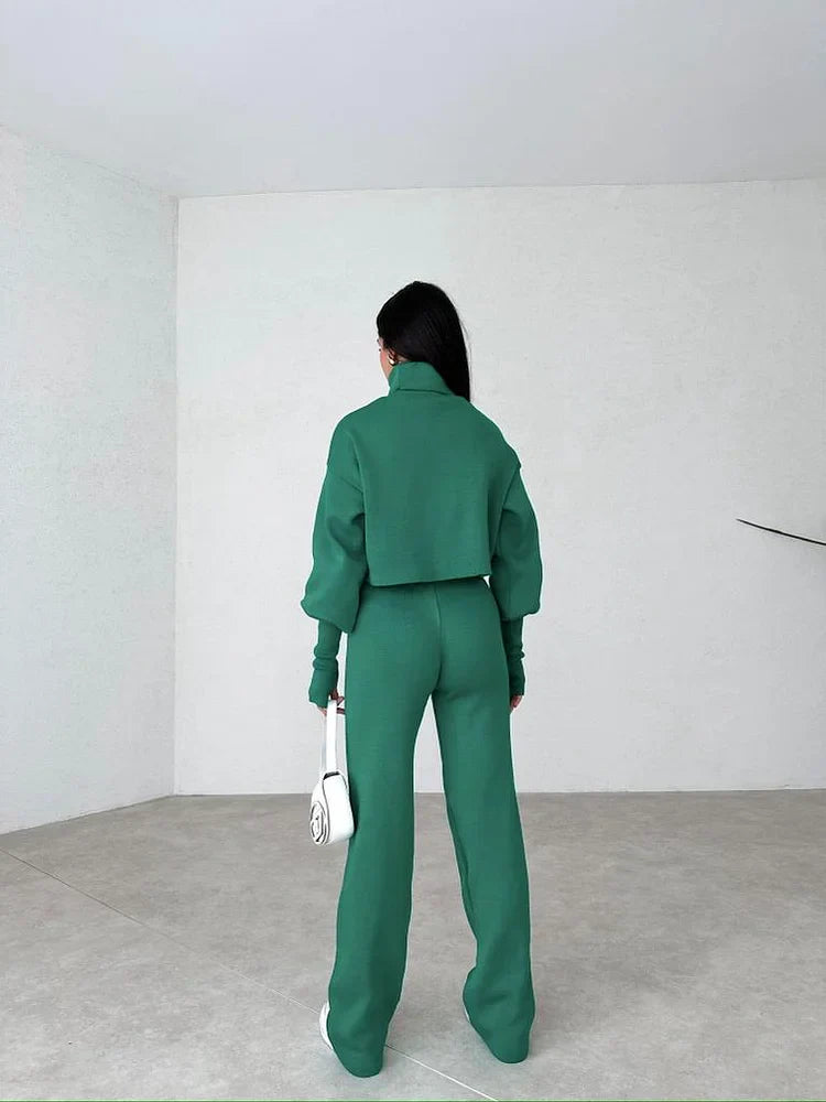 Eaksone - TURTLENECK GLOVE KNIT SUIT
