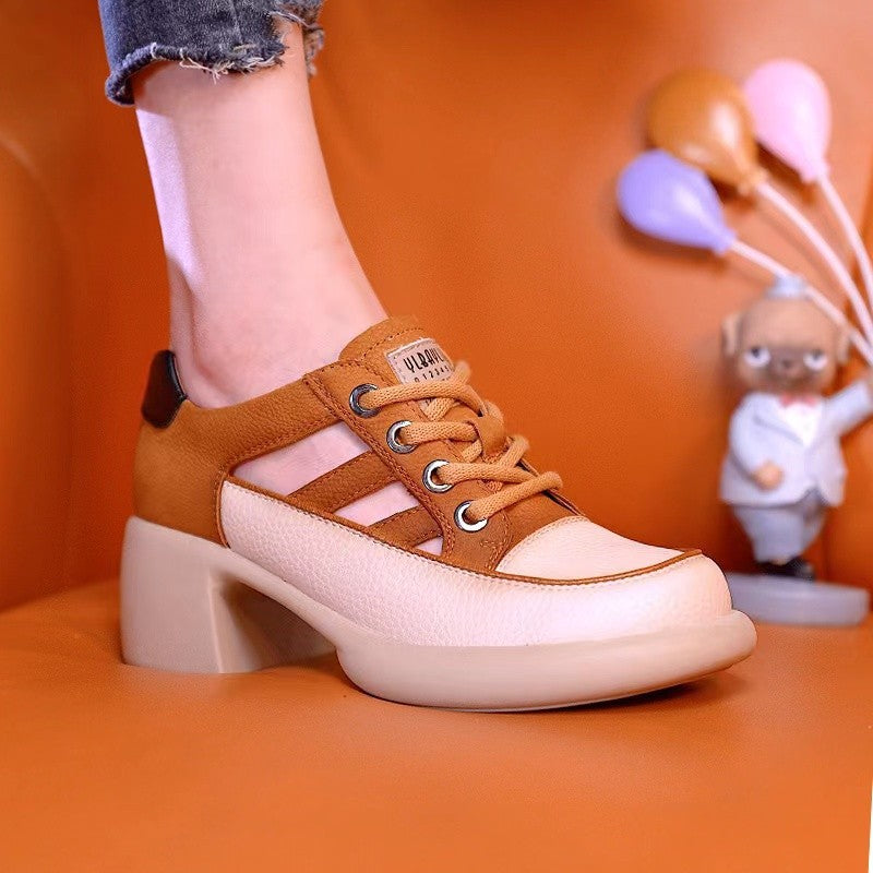 Eaksone - Ladies new summer hollow high heel sandals