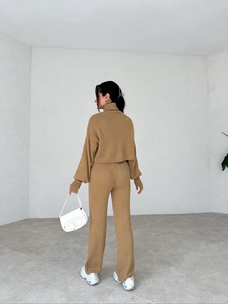 Eaksone - TURTLENECK GLOVE KNIT SUIT