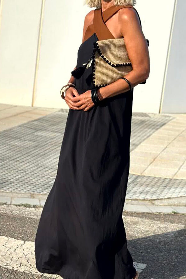 Eaksone - Women's cross backless sleeveless dress