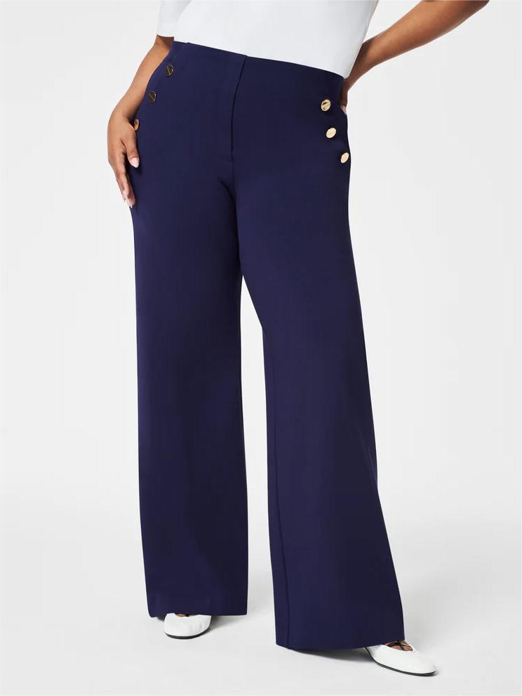 Eaksone - Button wide-leg flat T-shirt