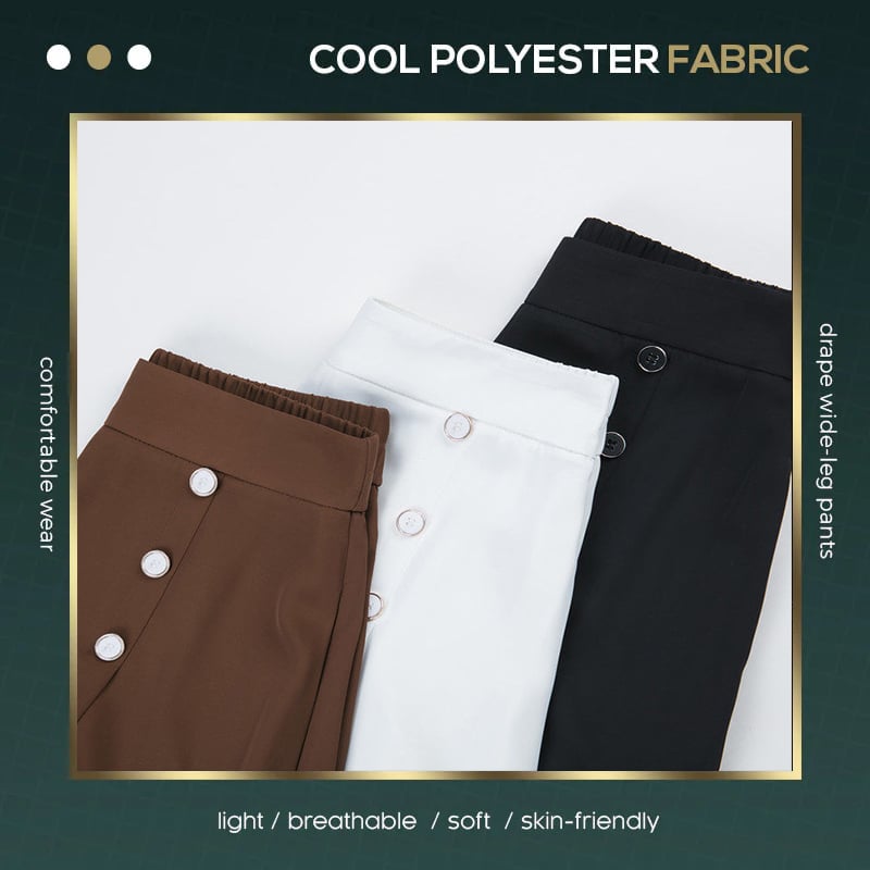 Eaksone - Stylish Pleated Wide-leg Pants