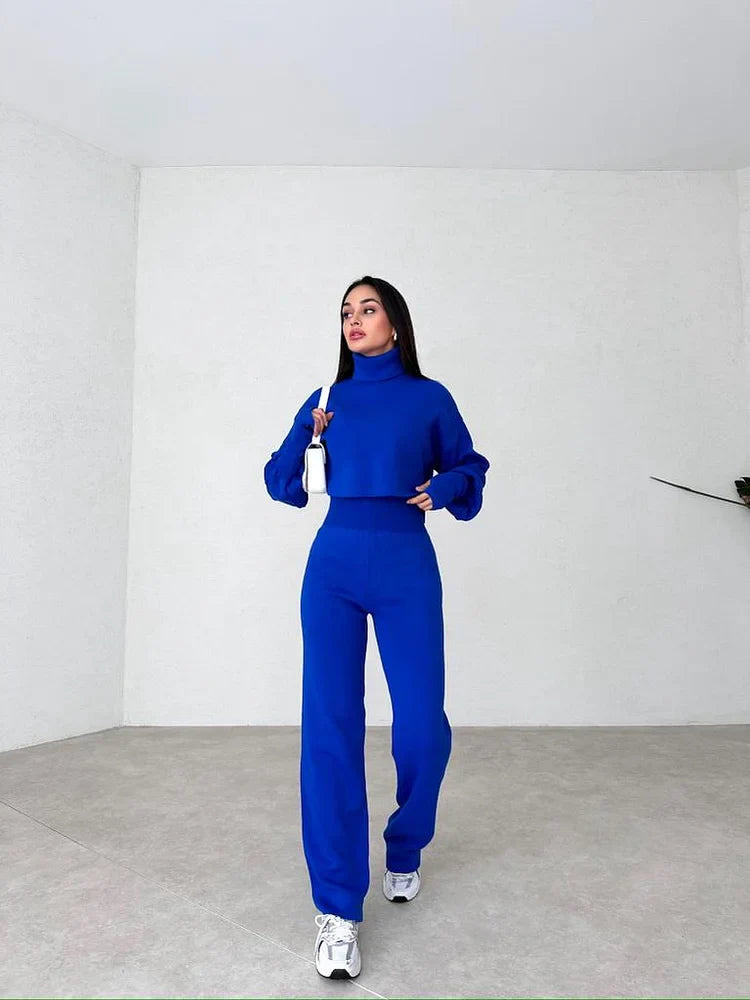 Eaksone - TURTLENECK GLOVE KNIT SUIT