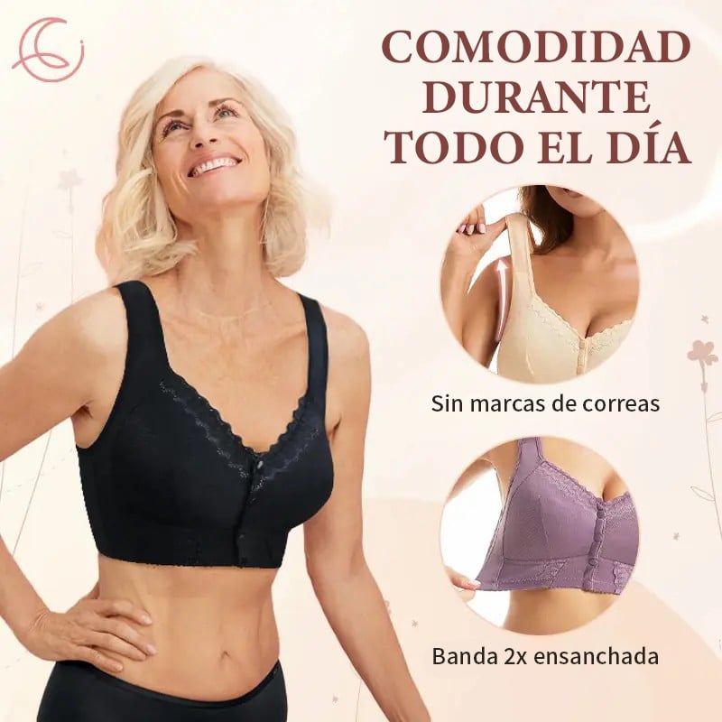 Eaksone - Nuevo Sujetador Transpirable Con Cierre Frontal Para Personas Mayores