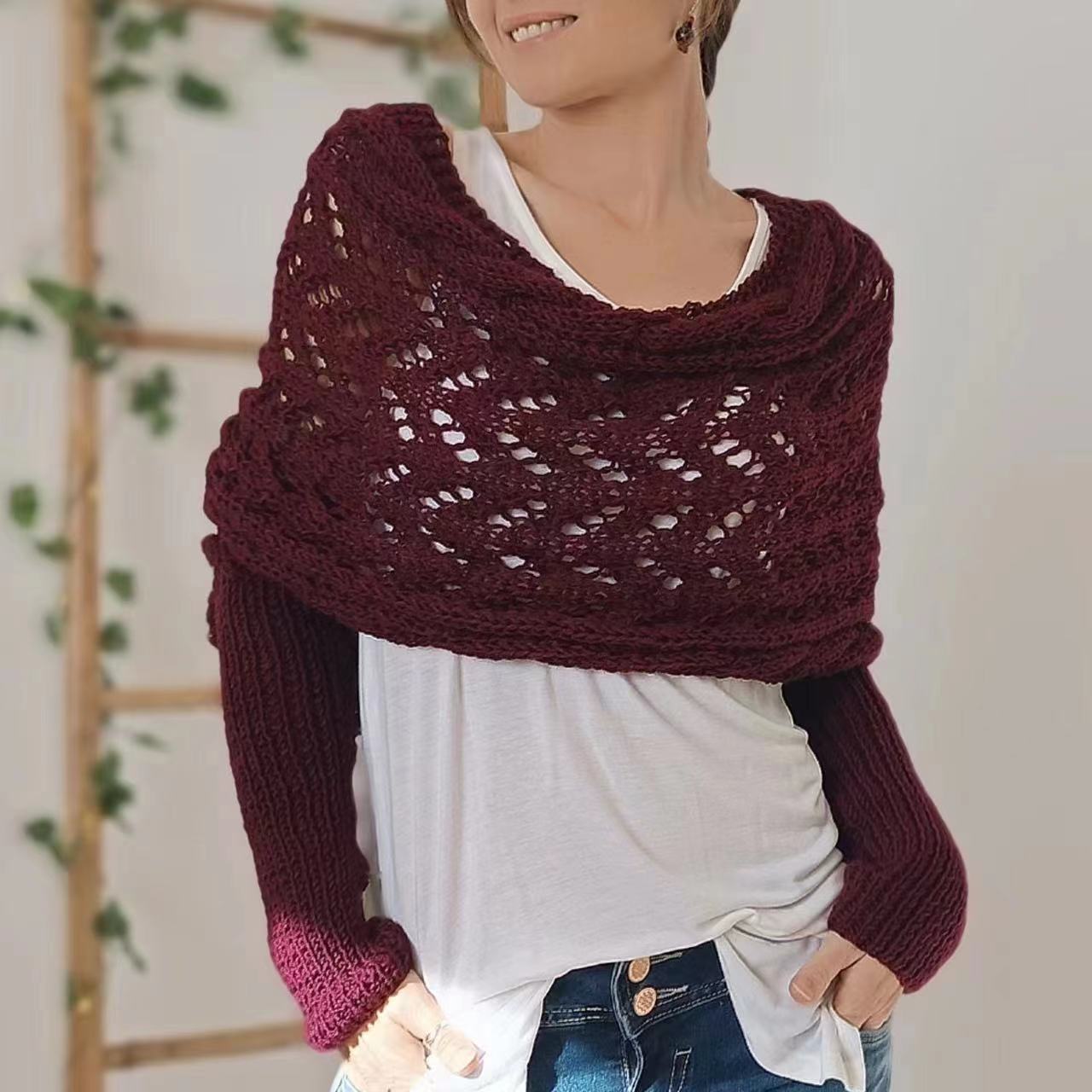 Eaksone - Knitted Wrap Shrugs For Women