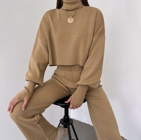 Eaksone - TURTLENECK GLOVE KNIT SUIT