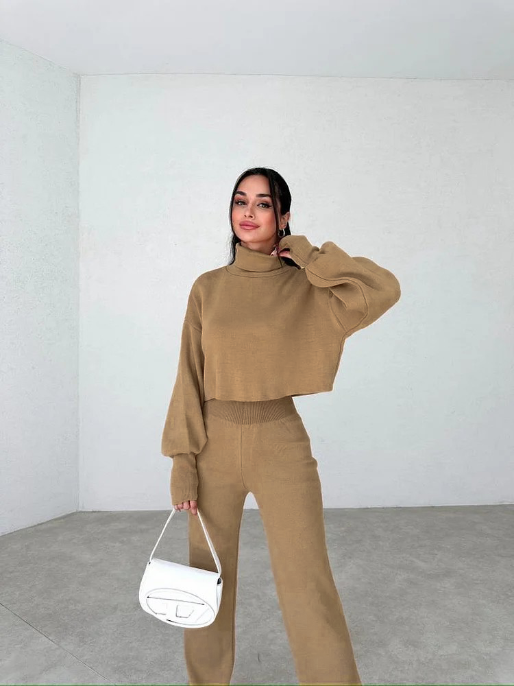 Eaksone - TURTLENECK GLOVE KNIT SUIT