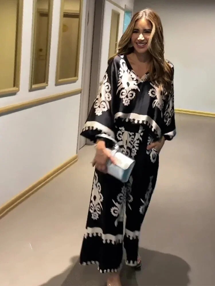 Eaksone - irregular print trousers suite