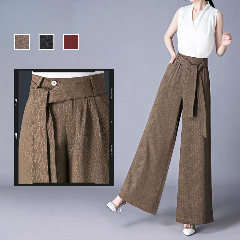 Eaksone - Fashionable Draping Wide Leg Pants