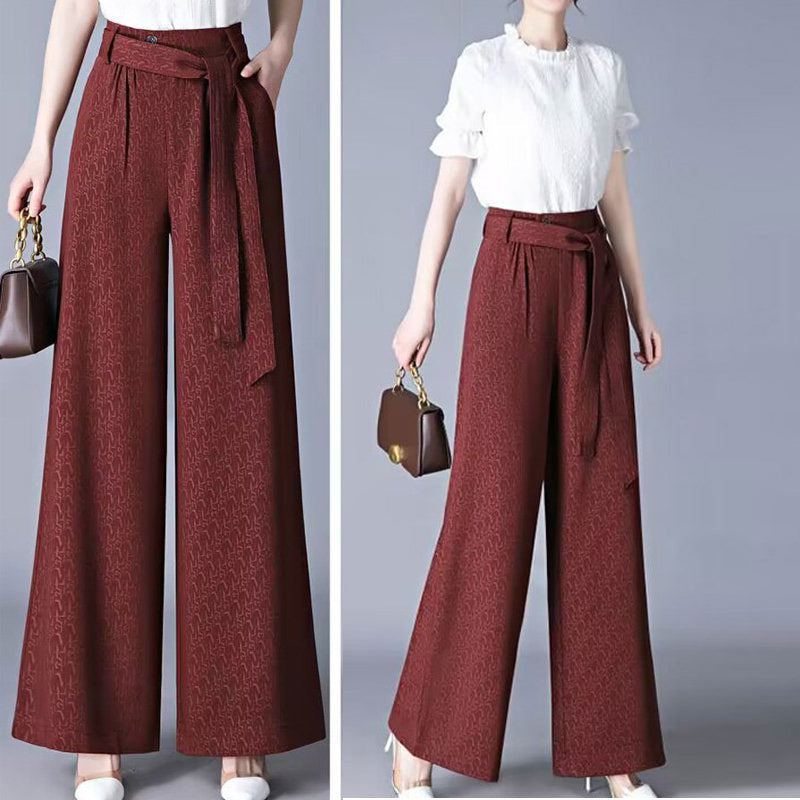 Eaksone - Fashionable Draping Wide Leg Pants