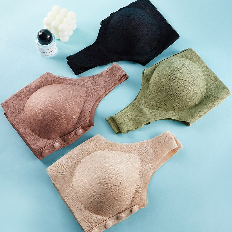 Eaksone - Front Buckle Sleep Bra For Older Women