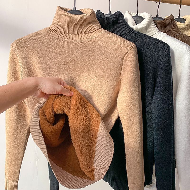 Eaksone - Winter fleece thick knitted bottoming shirt