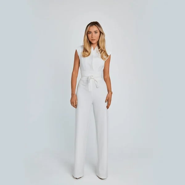 Eaksone - Women's Sleeveless Wide-Leg Jumpsuit