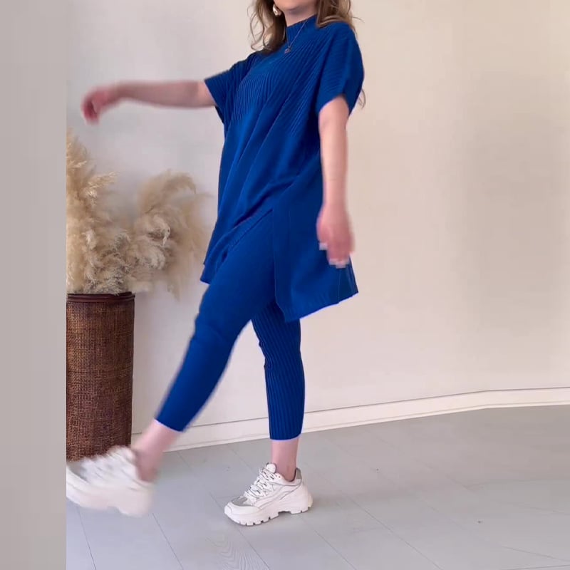 Eaksone - Fresh and elegant knitted two-piece set