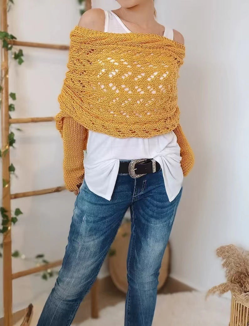 Eaksone - Knitted Wrap Shrugs For Women